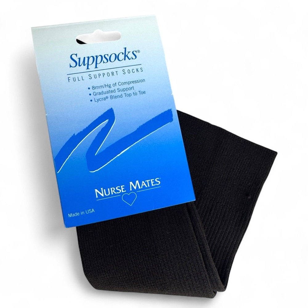 Nurse Mates Full‎ Support Compression Socks Womens Size 9-11 8 mmHg Brown
